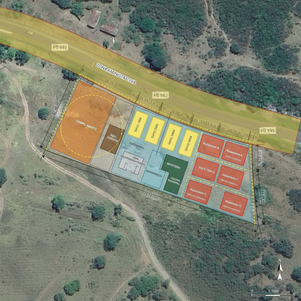 O terreno do campus